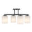 Savoy House Herron 4 Light Semi-Flush, Matte Black/White Strie - 6-4693-4-89