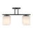 Savoy House Herron 4 Light Semi-Flush, Matte Black/White Strie
