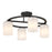 Savoy House Herron 4 Light Semi-Flush, Matte Black/White Strie
