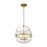 Savoy House Denmar 4Lt Convertible Semi-Flush/Pendant, Brass