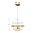 Savoy House Denmar 4Lt Convertible Semi-Flush/Pendant, Brass