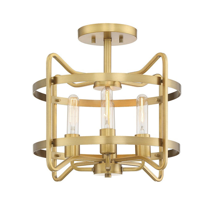 Savoy House Kent 4-Light Ceiling Light, Warm Brass - 6-4900-4-322