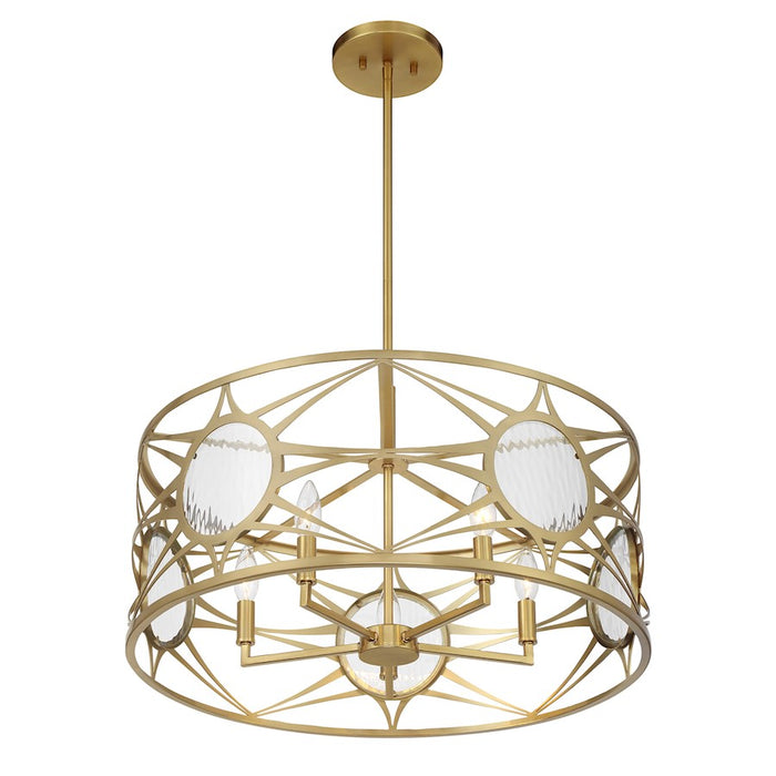 Savoy House Balfour 5Lt Convert Semi-Flush/Pendant, Brass/Water