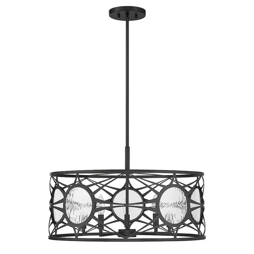 Savoy House Balfour 5Lt Convert Semi-Flush/Pendant, Black/Water