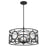 Savoy House Balfour 5Lt Convert Semi-Flush/Pendant, Black/Water