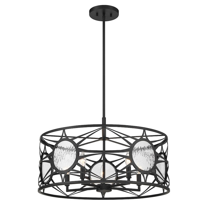 Savoy House Balfour 5Lt Convert Semi-Flush/Pendant, Black/Water