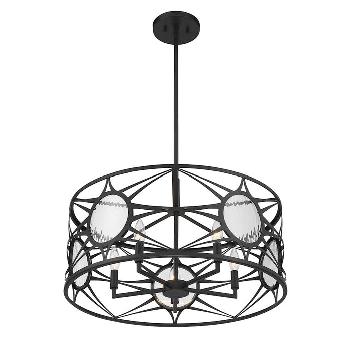 Savoy House Balfour 5Lt Convert Semi-Flush/Pendant, Black/Water