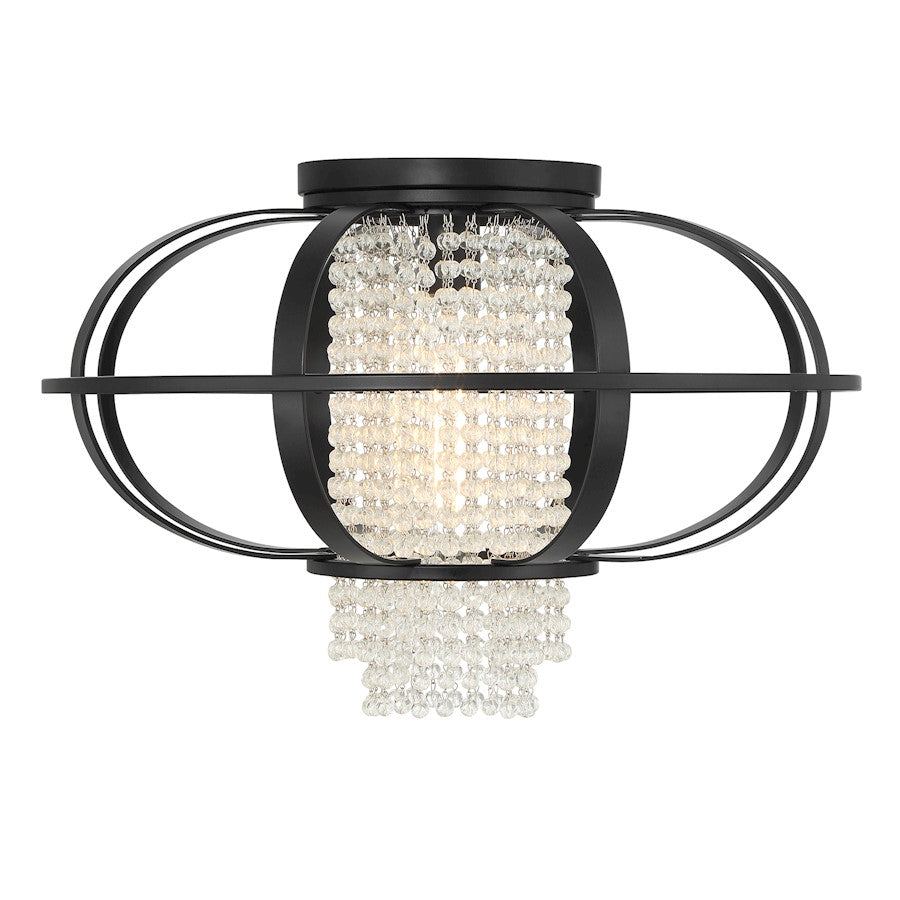 Savoy House Idlewild 1 Light Flush Mount, Matte Black - 6-5218-1-89