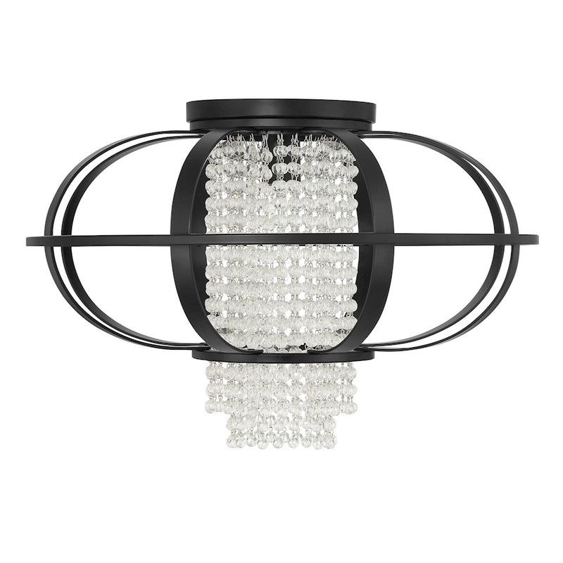 Savoy House Idlewild 1 Light Flush Mount, Matte Black