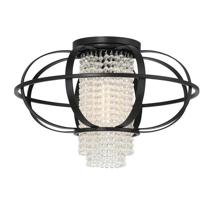 Savoy House Idlewild 1 Light Flush Mount, Matte Black