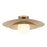 Savoy House Sherrer 1 Light Semi-Flush, Warm Brass/White Opal