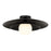 Savoy House Sherrer 1 Light Semi-Flush, Matte Black/White Opal