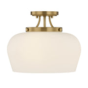 Savoy House Essentials Octave 3 Lt Semi-Flush, Satin Nickel/Opal - 6-6035-3-322