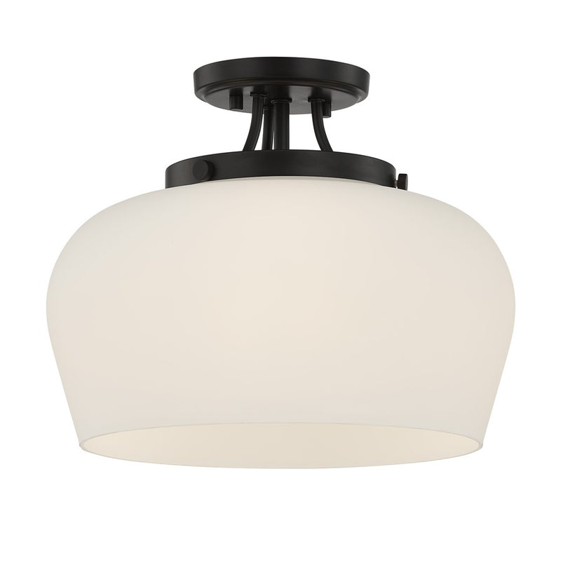 Savoy House Essentials Octave 3 Lt Semi-Flush, Satin Nickel