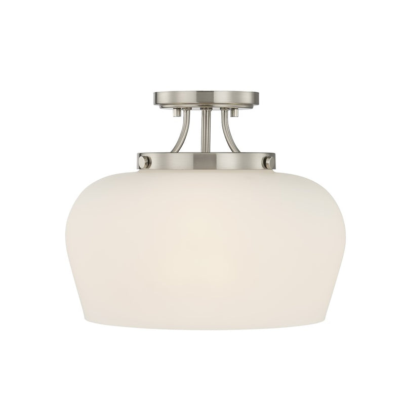Savoy House Essentials Octave 3Lt Semi-Flush, Satin, Satin Nickel