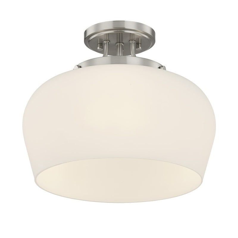 Savoy House Essentials Octave 3Lt Semi-Flush, Satin, Satin Nickel