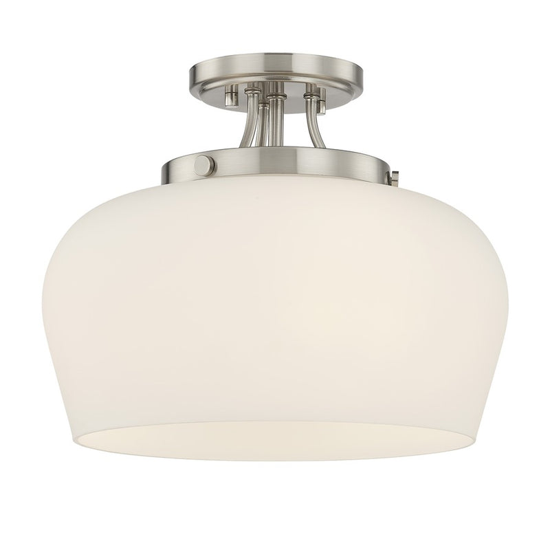 Savoy House Essentials Octave 3Lt Semi-Flush, Satin, Satin Nickel
