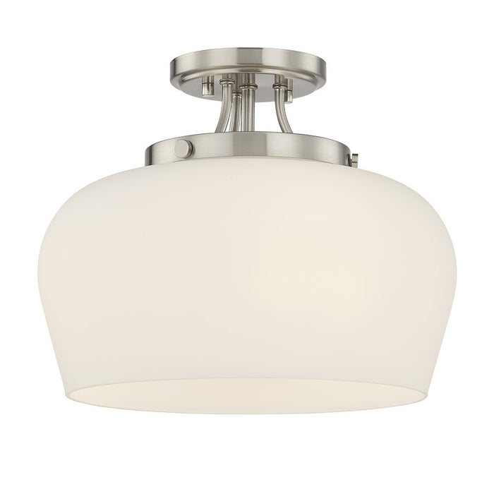 Savoy House Essentials Octave 3Lt Semi-Flush, Satin, Satin Nickel