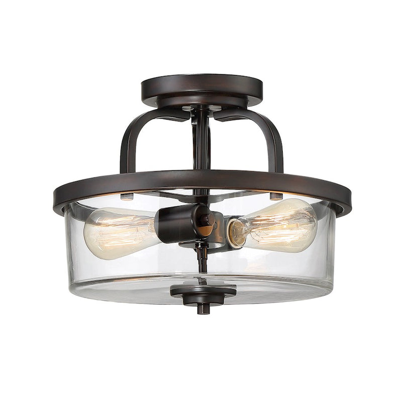 Savoy House Tulsa 2-Light Ceiling Light, English Bronze