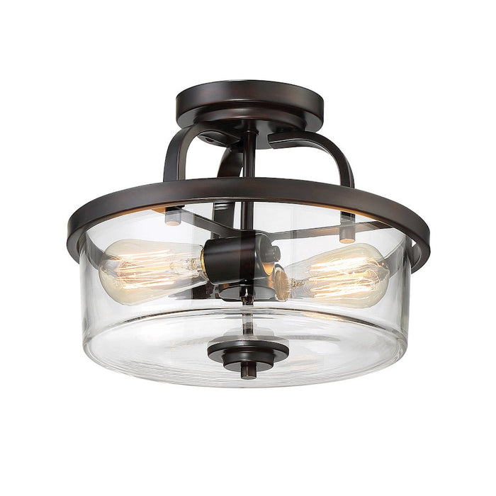 Savoy House Tulsa 2-Light Ceiling Light, English Bronze