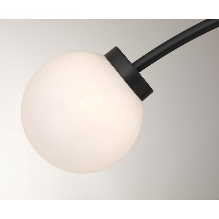 Savoy House Redfield 5 Light Semi-Flush, Black/White Strie