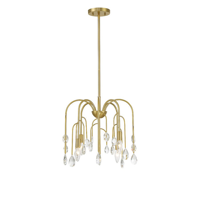 Savoy House Anholt 4Lt Convertible Semi-Flush Or Pendant, Brass