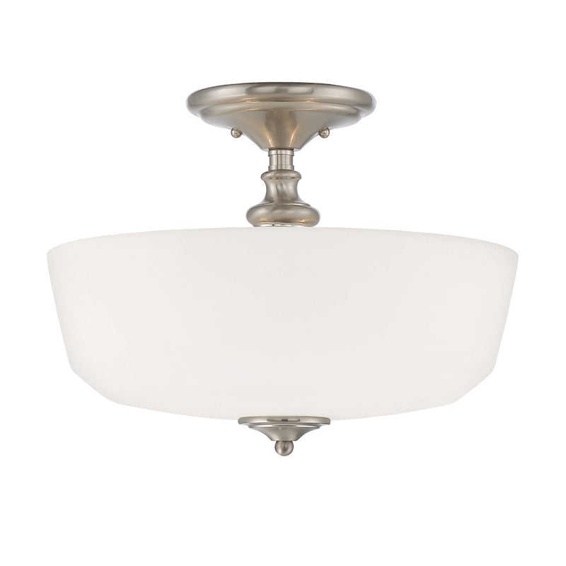 Savoy House Melrose 2-Light Ceiling Light, Satin Nickel