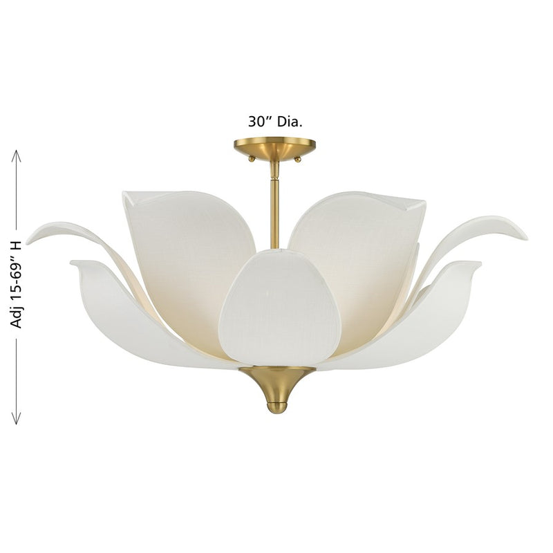 Savoy House Elsie 6 Lt Convertible Pendant, Warm Brass