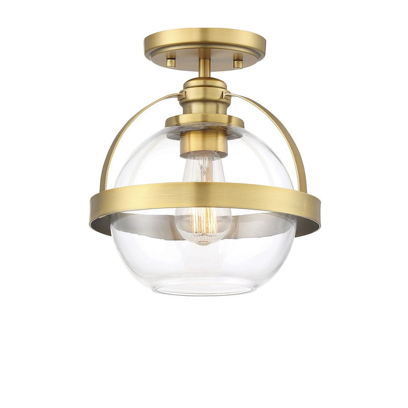 Savoy House Pendleton 1-Light Ceiling Light, Warm Brass