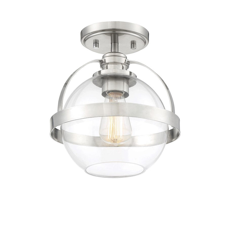 Savoy House Pendleton 1-Light Ceiling Light, Satin Nickel