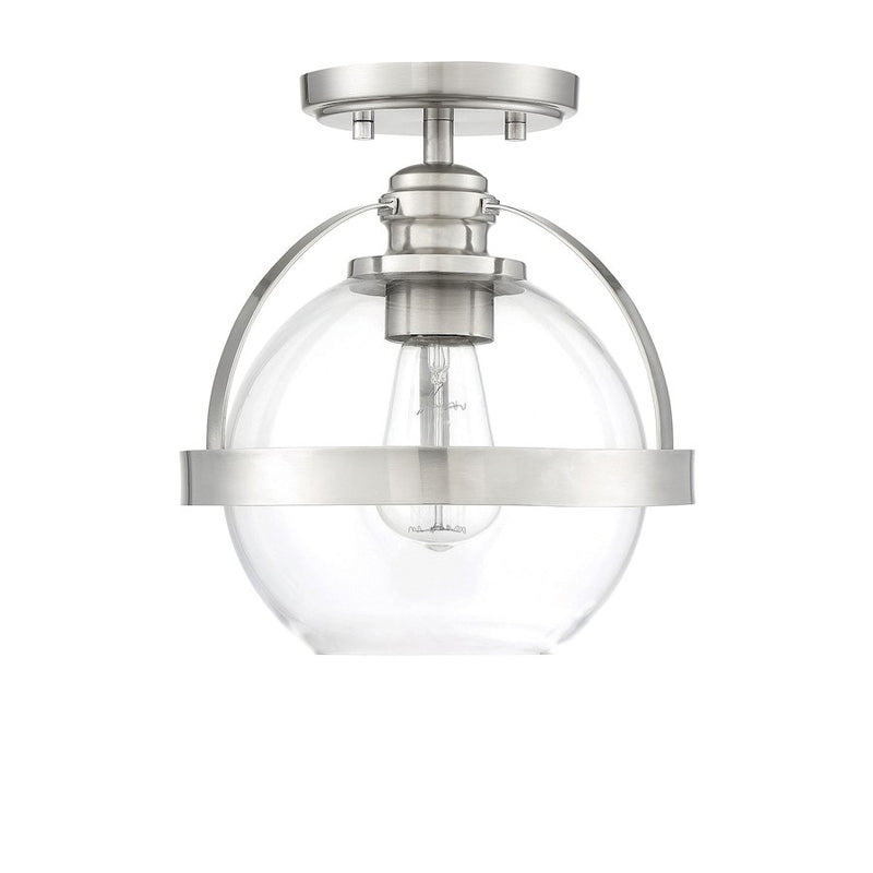 Savoy House Pendleton 1-Light Ceiling Light, Satin Nickel