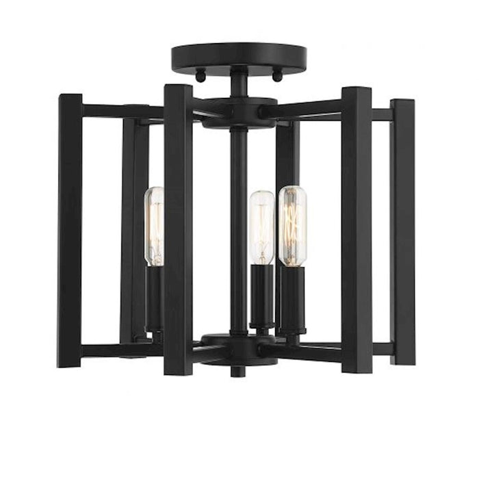 Savoy House Benson 3-Light Ceiling Light, Matte Black - 6-7702-3-89