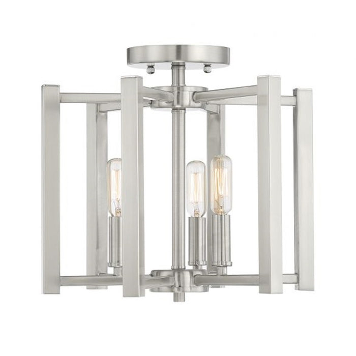 Savoy House Benson 3-Light Ceiling Light, Satin Nickel - 6-7702-3-SN