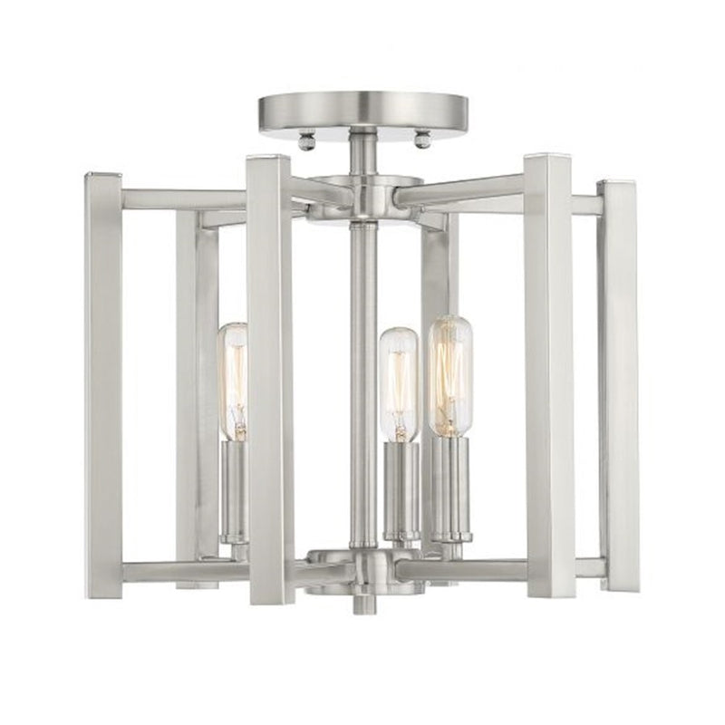 Savoy House Benson 3-Light Ceiling Light, Satin Nickel