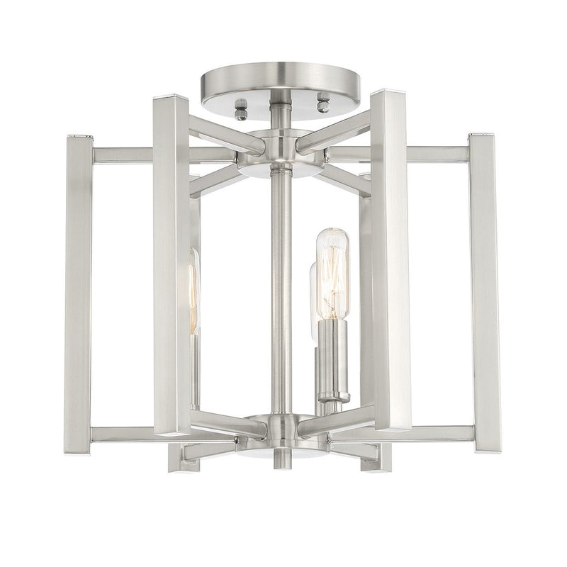 Savoy House Benson 3-Light Ceiling Light, Satin Nickel
