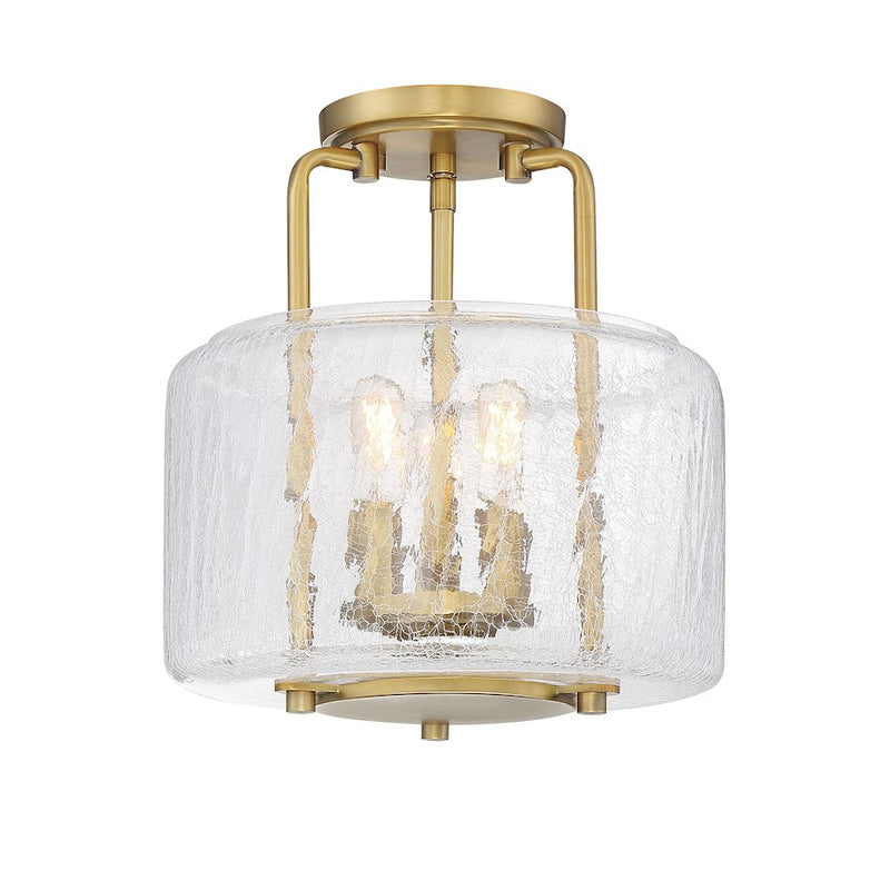 Savoy House Avalon 3-Light Ceiling Light, Warm Brass
