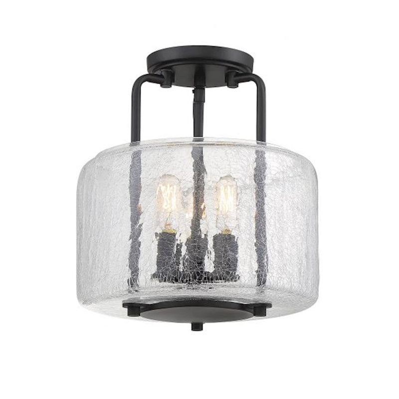 Savoy House Avalon 3-Light Ceiling Light, Black
