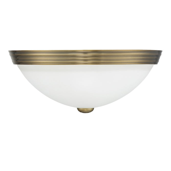 Savoy House 2-Light 13" Ceiling Light, Warm Brass