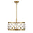 Savoy House Bailey 4 Light Convertible Semi-Flush/Pendant, Brass - 6-8410-4-322