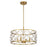 Savoy House Bailey 4 Light Convertible Semi-Flush/Pendant, Brass