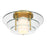 Savoy House Newell 1 Light Semi-Flush, Brass/Clear/White Opal