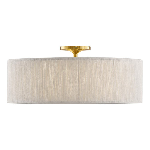 Savoy House Maynard 4 Light Flush Mount, Warm Brass/White - 6-9311-4-322