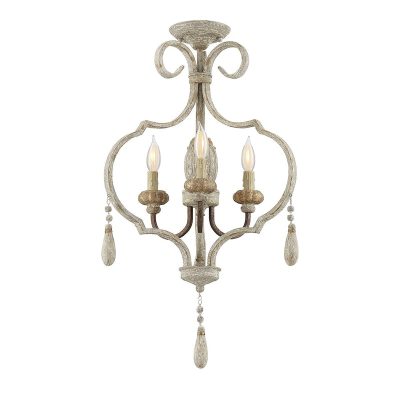 Savoy House Acadia 3 Light Semi-Flush, Avignon