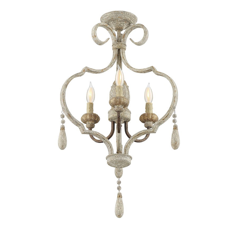 Savoy House Acadia 3 Light Semi-Flush, Avignon