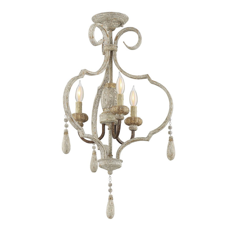 Savoy House Acadia 3 Light Semi-Flush, Avignon