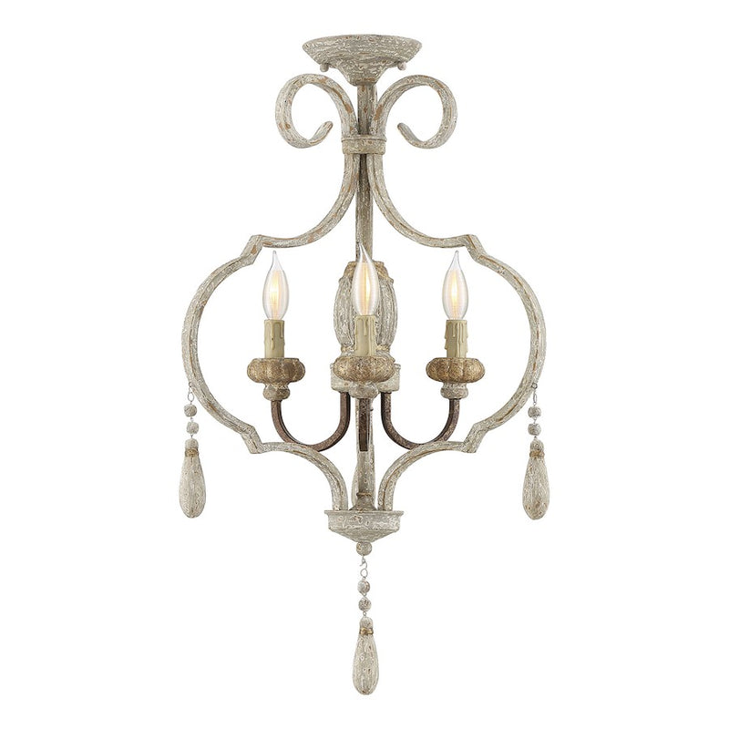 Savoy House Acadia 3 Light Semi-Flush, Avignon