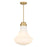 Savoy House Bartlet 1 Lt Pendant, White Ribbed, Warm Brass - 7-0108-1-322