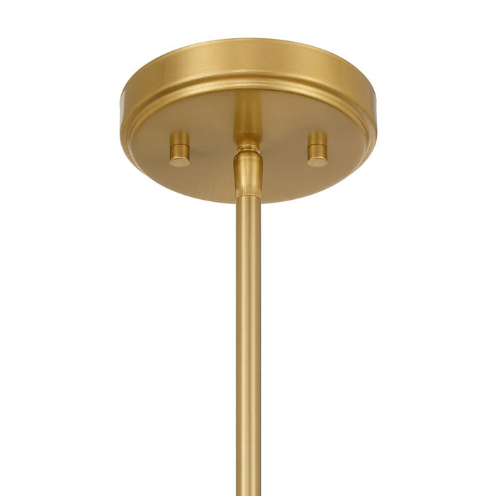 Savoy House Bartlet 1 Lt Pendant, White Ribbed, Warm Brass