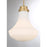 Savoy House Bartlet 1 Lt Pendant, White Ribbed, Warm Brass