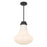Savoy House Bartlet 1 Lt Pendant, White Ribbed, Matte Black